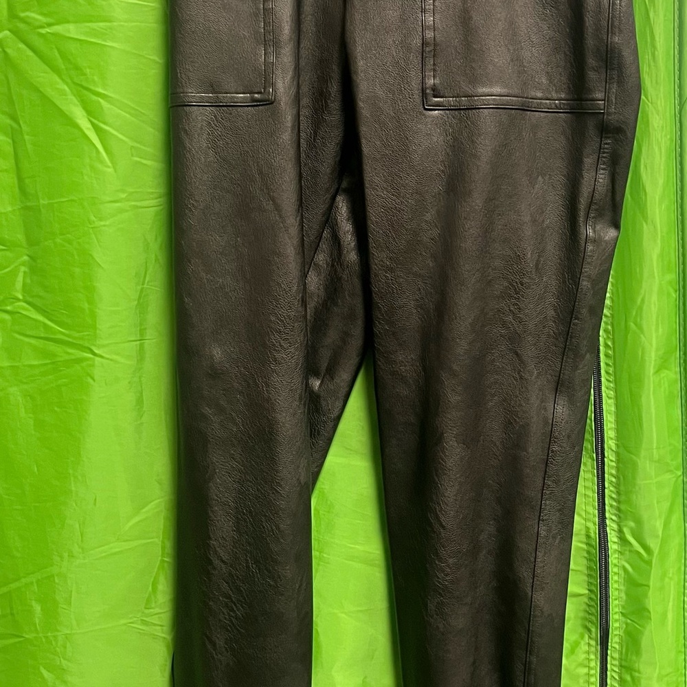 Black Faux Leather Pants